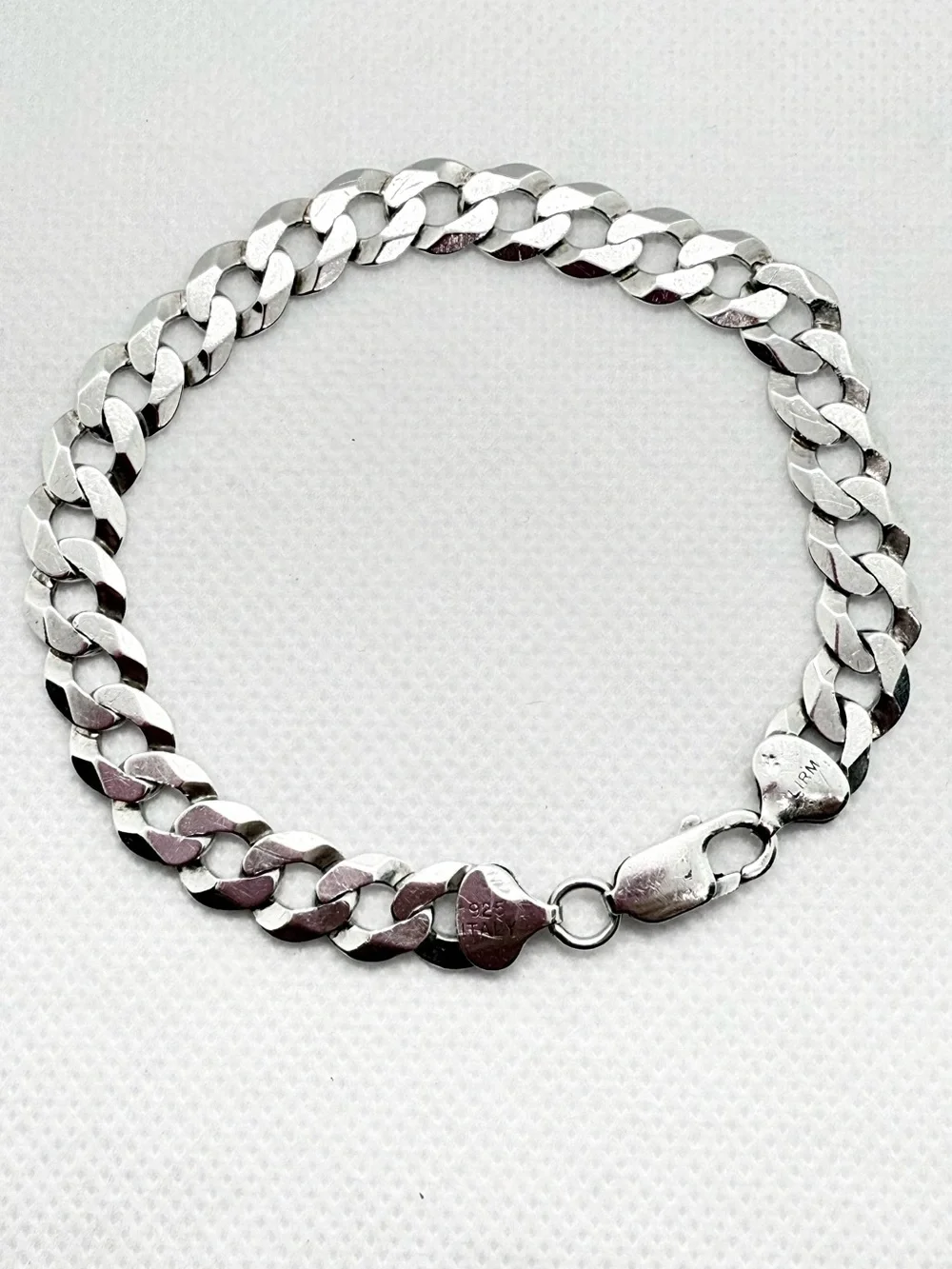 Italian Made Sterling Silver Cuban Link Bracelet - Silver!